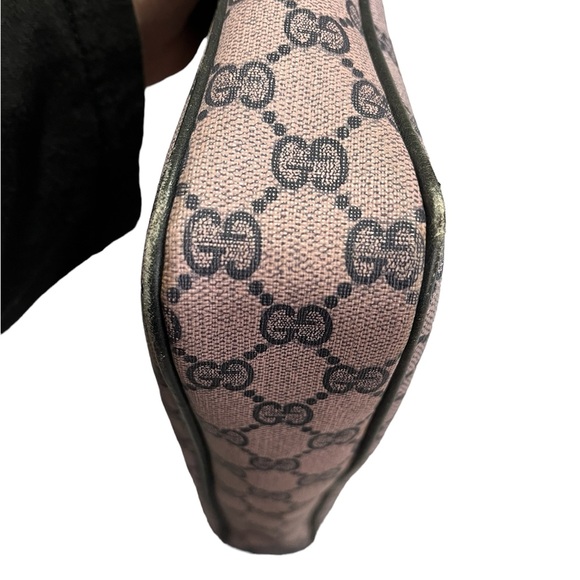 GUCCI Sherry Line Shoulder Bag Navy PVC Leather Purse - Picture 8 of 10